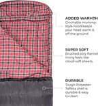 Teton Celsius XXL Sleeping Bag, Cold Weather Sleeping Bags for Adults and Kids, Camping Made Easy and Warm. Compression Sack Included, 35F, 25F, 0F, 20F Degree
