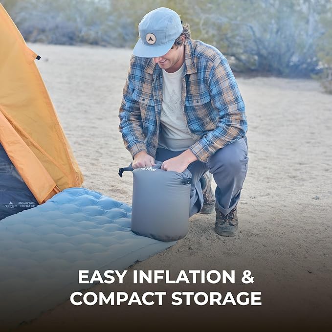 Teton Inflatable Sleeping Pad, Sleeping Mat for Camping, Backpacking, Hiking