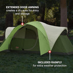 Coleman Montana 8-Person Camping Tent with Rainfly, Weatherproof Family Tent Sets Up in 15 Mins, Fits Multiple Airbeds