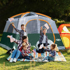 UNP Tents 6 Person Waterproof Windproof Easy Setup,Double Layer Family Camping Tent with 1 Mesh Door & 5 Large Mesh Windows -10'X9'X78in(H)