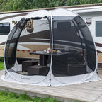 LEEDOR Pop Up Screen House, 6-10-15 Person Outdoor Screen Tent，Camping Screen Room with Carry Bag, Screened Gazebo with Mosquito Netting, Instant UV Resistant Sun Shelter for Garden, Patio, Backyard