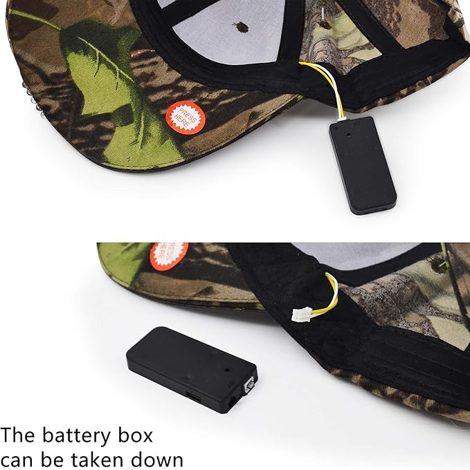 Hands Free Rechargeable LED Baseball Cap Hat for Outdoor Hip Hop Party Holiday