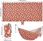 Retro Cute Alpacas Red Hammocks for Camping with Portabl Carry Bag Backyard Hammock for Camping & Hiking Essential
