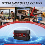 3000W Power Inverter 24V to 110V 120V AC Pure Sine Wave Inverter for RV Truck Camping,Outdoor Off-Grid Power Converter with LCD Display,Wired Controller,AC Outlets USB Ports(24V-3000Watts)