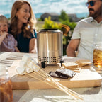 Solo Stove Mesa, 5.1 Inch Tabletop Fire Pit with Stand - Smokeless, Stainless Steel Fire Pit for Camping, Outdoor & Patio- Wood Burning or Pellet Fueled Portable Bonfire, 1.4lbs, Water
