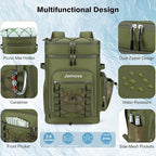 Insulated Cooler Backpack, 40L Leakproof Backpack with Double Compartments for Men & Women, Large Lunch Cooler for Camping, Beach, Travel, Picnic, Up to 48 Cans