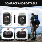 Single Sleeping Bag for Adults Kids 3-Season, Lightweight Waterproof Ripstop, Dual Zipper Bottom Vent, Compression Sack, Portable Camping Hiking Backpacking Gear