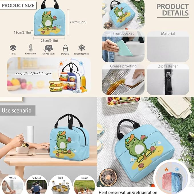 School Backpack for Boys 4 Pcs Kids Backpack with Water Bottle Bag Large Capacity Pencil Case Frog Schoolbag for Travel Camping Kindergarten Elementary Middle Backpacks for Back to School