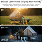 Camping Cot for Adults, Height Adjustable Sleeping Cot, Supports 300 lbs, Lightweight Compact Foldable for Backpacking, Hiking, Travel, Beach, Truck & Office Nap | Flyernature