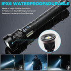 Flashlights High Lumens Rechargeable, Super Bright Led Flashlight with 7 Modes & IPX7 Waterproof, Adjustable Focus Tactical Handheld Powerful Flashlight for Home Camping Emergencies Hiking
