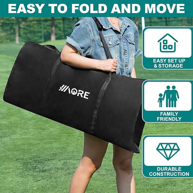 1MORE Soccer Bench - Portable Folding Team Bench, 4 Seats Foldable Sideline Benches, Soccer Chair with Bag & Backrest, Adult Team Chair for Football Camp Sport Events Outdoor Seating.Black