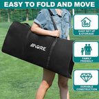 1MORE Soccer Bench - Portable Folding Team Bench, 6 Seats Foldable Sideline Benches, Soccer Chair with Bag & Backrest, Adult Team Chair for Football Camp Sport Events Outdoor Seating.Black-2PACK