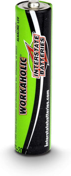 Interstate Batteries AAA Alkaline Battery (24 Pack) All-Purpose 1.5V High Performance Batteries - Workaholic (DRY0075)