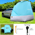 Hatchback Cabana with Magnets, 30 Second Setup Privacy Car Tent, Lightproof Changing Room for SUVs, Vans & MPVs, Turquoise & Blue