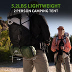 Naturehike Bleik 2-3 Person Camping Tent, Waterproof Double Layer Lightweight Backpacking Tents for Camping