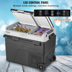 VEVOR Portable Car Refrigerator, 12 Volt Car Refrigerator Fridge, 58 L / 61.5 QT Dual Zone Portable Freezer, -4℉-68℉ Adjustable Temperature, Compressor Cooler for Home, Outdoor, Camping, RV, Car