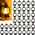 Ferraycle 72 Pcs Mini Lantern Decor 4 Inch Western Lantern Table Centerpiece Small Vintage Camping Hanging Lamp Ornaments Bulk for Cowboy Cowgirl Wedding Halloween Christmas (4 Inch,Black)