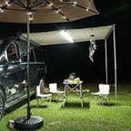 Yescom Car Awning with LED for SUV 4.6FT x 6.6FT Caravan Camping Side Rooftop Tailgate Canopy Tent Shelter Tarp