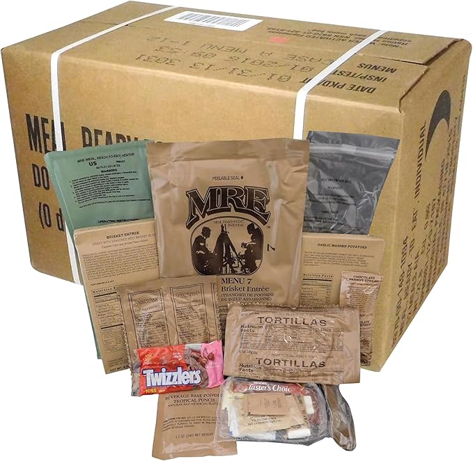 Ammo Can Man MREs (Meals Ready-to-Eat) Box A, Genuine U.S. Military Surplus, Menus 1-12 by Rothco