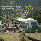 Outdoor Camping Tent,3-4 Person Instant Family Camping Tent - Pop-Up Quick Setup Outdoor Tents Automatic Tents for Parties,Picnic,Outdoors Travel,Camping