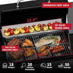 4-Burner Propane Gas Grill with Side Burner, 50,000 BTU Outdoor Gas BBQ Grill with Stainless Steel Grate, Easy-Clean Grease, Outdoor Cooking for Patio, Camping, Backyard