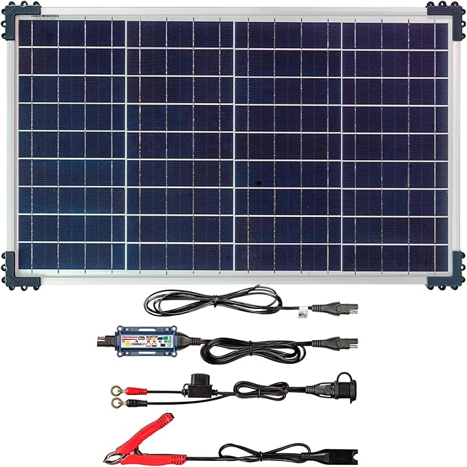 Optimate Solar Duo 40W, TM522-D4, 6-Step 12V / 12.8V 3.3A Weatherproof Solar Battery Saving Charger & maintainer