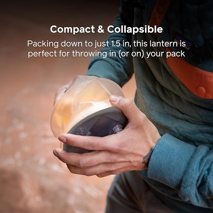 BioLite Luci Charge Inflatable Rechargeable Solar Camping Lantern, Charge 360