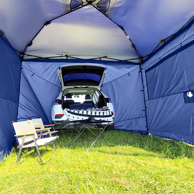 KAMPKEEPER 5pcs Sidewalls for 10X10 Commercial Instant Canopy Tent, Converts Canopies into Tent for Camping with Removable SUV Tailgate (Canopy Pole/Shelter NOT Included) (Blue)