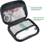 I GO 85 Pieces Hard Shell Mini Compact First Aid Kit, Small Personal Emergency Survival Kit for Travel Hiking Camping Backpacking Hunting Marine Car