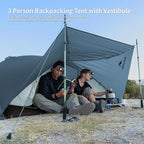 Naturehike Mongar Base 2-3 Person Camping Tent, Lightweight Waterproof Backpacking Tent with Footprint