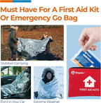 Emergency Blankets 120 Packs, 84" L x 52" W, Survival Gear for Family & Homeless Emergency Warmth, Bulk Survival Reusable Mylar Thermal Blankets for Car Kits, Bug Out Bags & First Aid