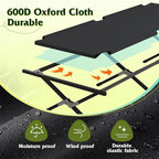WLIVE Military Camping Cot, Portable Folding Cots for Sleeping with Carry Bag, Outdoor Camping Bed for Adults with Side Pocket, Support 300 Lbs, Black
