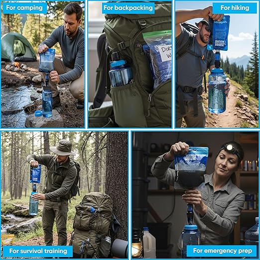 Water Filter Adapter for Sawyer Squeeze and Nalgene Wide Mouth Bottles – Quick‑Connect, Leak‑Proof, Lightweight Hydration System Connector for Camping, Hiking, Backpacking, and Outdoor Gear
