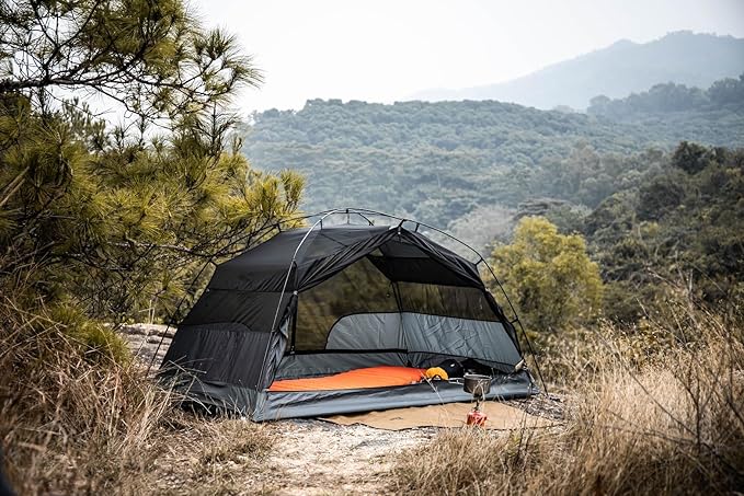 OneTigris COSMITTO 2 Person Backpacking Tent Shelter- Free Standing Lightweight Waterproof 3 Season Camping Tent for Outdoor Hiking Mountaineering