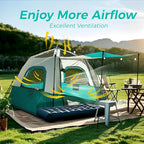 Hewolf Instant Tent for 4-6 Person Camping, Waterproof Easy Pop Up Tent Sets Up in 60 Seconds for Family Outdoor Hiking & Backpacking with Carry Bag