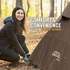 CLAM Quick-Set A-Frame Tent, 8 x 8 Ft Portable Outdoor Hiking Camping Shelter, Apex