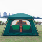 KTT Extra Large Tent 10-12-14 Person(Style-B),Family Cabin Tents,2 Rooms,3 Doors and 3 Windows with Mesh,Straight Wall,Waterproof,Double Layer,Big Tent for Outdoor,Picnic,Camping,Family Gathering