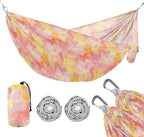 Abstract Bright Flowers Hammocks Cloth Hammock for Camping Travel Accessories
