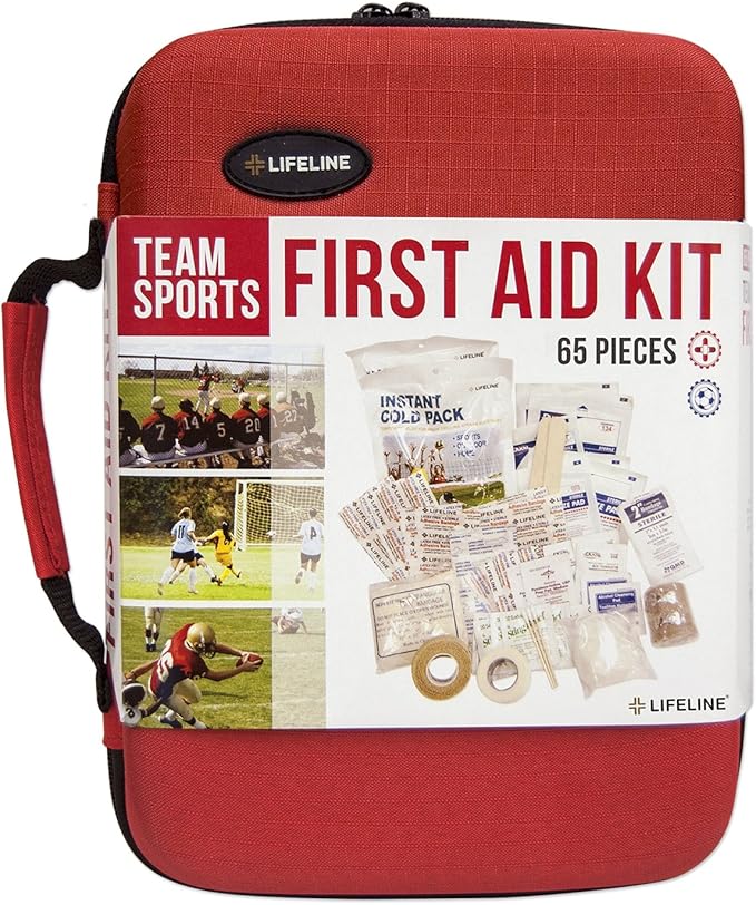 Team Sport First Aid and Safety Kit, Stocked with Essential First aid Components for Emergencies Resulting from Outdoor and Team Sports Activities