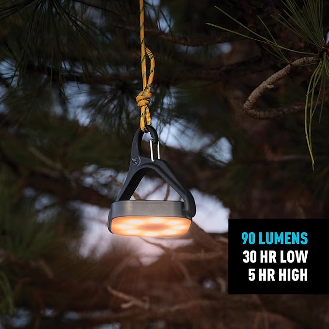 Nite Ize Radiant Revolve Rechargeable & Solar Lantern - Premium Solar Light for Camping Accessories & Backpacking Gear - Weather-Resistant Design with 360-Degree Rotating Body