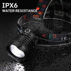 azamine Rechargeable Headlamp Super Bright 99000 Lumens, 2Pack LED Head Lamp with 3 Modes, 90° Adjustable Head Lights for Forehead, IPX6 Waterproof HeadLamps for Adults Camping Hunting Hiking