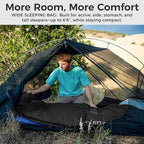 ATEPA Down Sleeping Bag for Adults, 650FP Recycled 30°F 35°F 40°F 45°F 3 Season Wearable Ultralight Packable Compact Sleeping Bags with Compression Sack for Backpacking Camping Hiking
