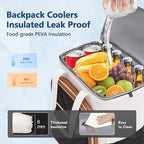 Backpack Coolers Insulated Leak Proof for Women Men, 35 Cans Large Capacity Waterproof Cooler Backpack, Soft Portable Cooler Bag for Beach Travel Camping Picnic Work