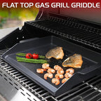 Cast Iron Griddle Gas Grill Pan Insert for Weber Charbroil Nexgrill Replacement Parts Universal Stove Top Flat Charcoal Cooking Plate Outdoor Camp Tailgating Teppanyaki Accessory 17" x 13"