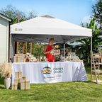 CROWN SHADES 12x12 Pop Up Canopy Tent Instant Commercial with 150D Silver Coated Fabric Including 1 Removable Sidewall, 4 Ropes, 8 Stakes, Weight Bags, STO 'N Go Bag, White