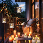 PChero 6 Pack Solar Tea Lights Outdoor Waterproof, Small Solar Lights with Dusk to Dawn Sensor, LED Tealight Candles for Lantern Garden Camping Outside Patio Home Decor,1.5" x 2.1"