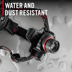 COAST HL8R 2000 Lumen Rechargeable PURE BEAM Focusing LED Headlamp, Black