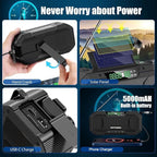 Solar Hand Crank Emergency Radio with Waterproof,Portable AM FM NOAA Weather Radio, Rechargeable 5000mAh/18500mWh Battery Power, Wind Up Flashlight Phone Charger, SOS,Survival Storm Hurricane