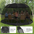 Alvantor Pop Up Screen House Gazebo with Mosquito Netting, Instant UV Resistant Sun Shelter for Patio & Backyard, Portable Canopy Tent for 2-10 Person