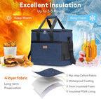 Lifewit Cooler Bag 30/50/60 Cans Collapsible and Insulated Large Lunch Bag Leakproof Soft Cooler Portable Tote for Camping/BBQ/Family Outdoor Activities